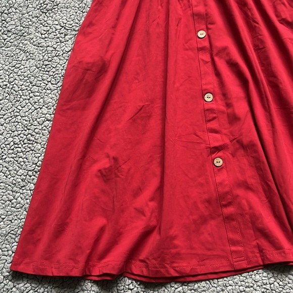 NWT VOTEPRETTY Womens V Neck Tie Front Spaghetti Strap Dress with Pockets - Picture 7 of 12